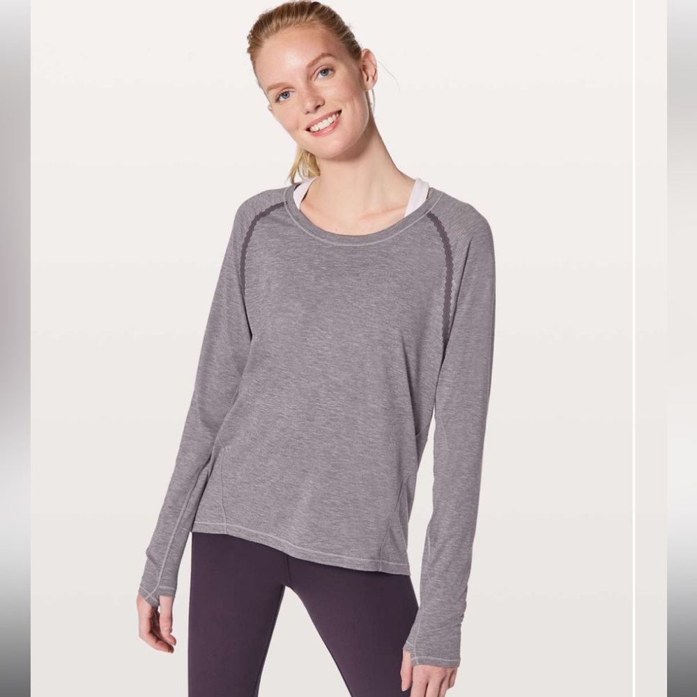 Lululemon Stop Drop and Squat long sleeve twist back shirt